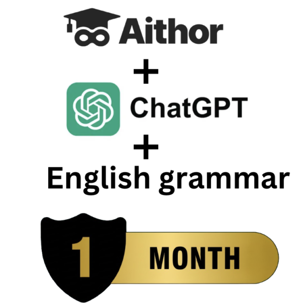 Pack ( ChatGpt , Aithor , English grammar ) : 1 Month